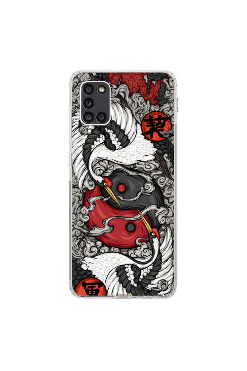 Samsung Galaxy A31 Uyumlu Şeffaf Kılıf Aesthetic 4 Tasarımlı
