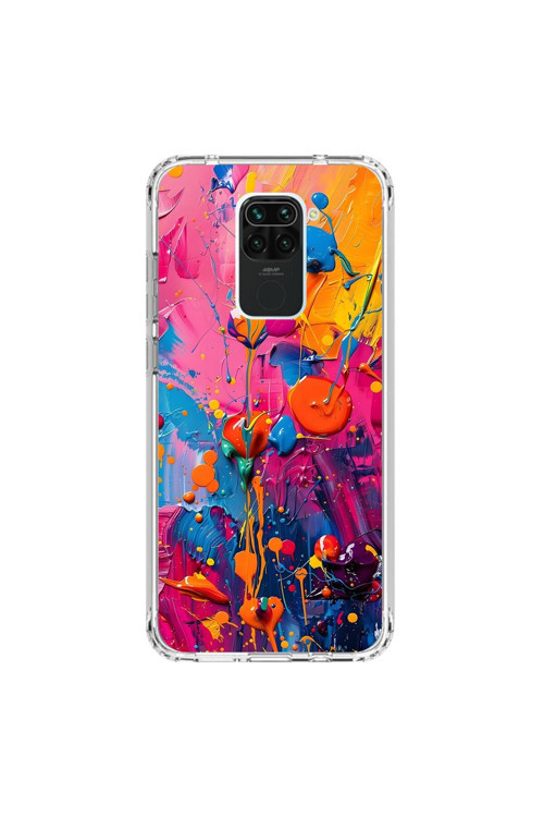 Xiaomi Redmi Note 9 Uyumlu Şeffaf Kılıf Graffiti 3 Tasarımlı