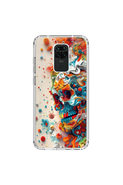 Xiaomi Redmi Note 9 Uyumlu Şeffaf Kılıf Graffiti 5 Tasarımlı