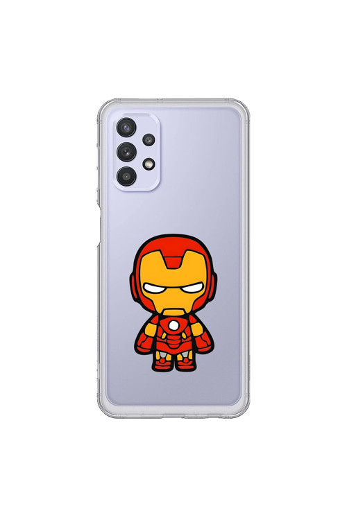 Samsung Galaxy A32 Uyumlu Şeffaf Kılıf Chibi 2 Tasarımlı
