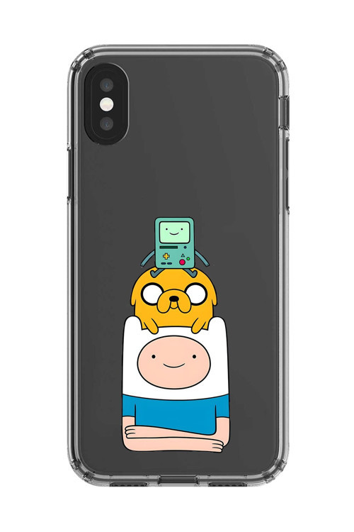 İphone Xs Max Uyumlu Şeffaf Kılıf Cartoon Adventure Time 1 Tasarımlı
