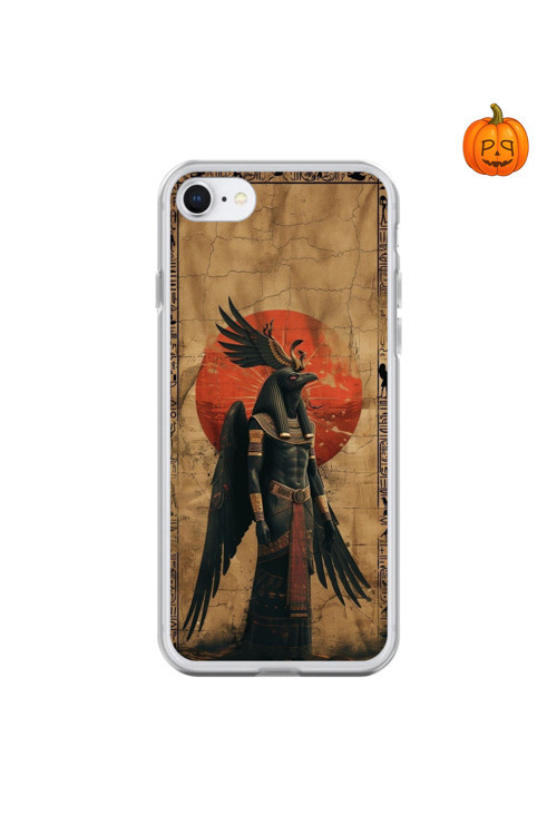 İphone 6 Uyumlu Şeffaf Kılıf Antik Mısır 7 Tasarımlı