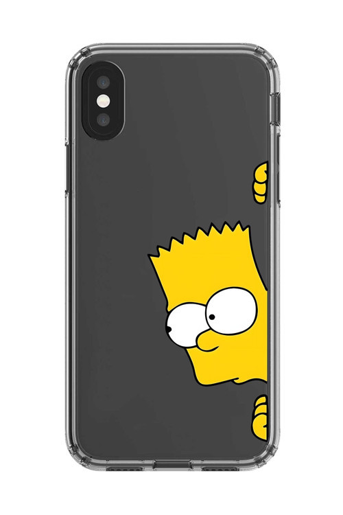 İphone Xs Max Uyumlu Şeffaf Kılıf Cartoon Bart Simpson 16 Tasarımlı