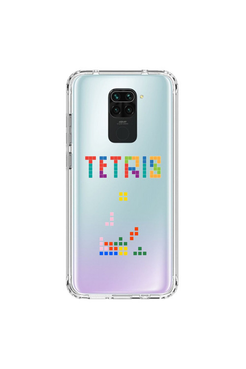 Xiaomi Redmi Note 9 Uyumlu Şeffaf Kılıf 3 Tetris Tasarımlı