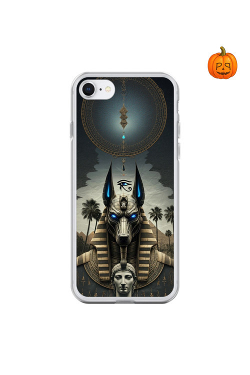 İphone 6 Uyumlu Şeffaf Kılıf Antik Mısır 5 Tasarımlı