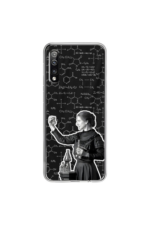 Samsung Galaxy A50 Uyumlu Şeffaf Kılıf Marie Curie Tasarımlı