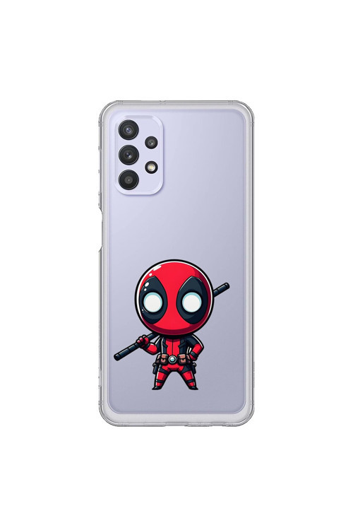 Samsung Galaxy A32 Uyumlu Şeffaf Kılıf Chibi 8 Tasarımlı
