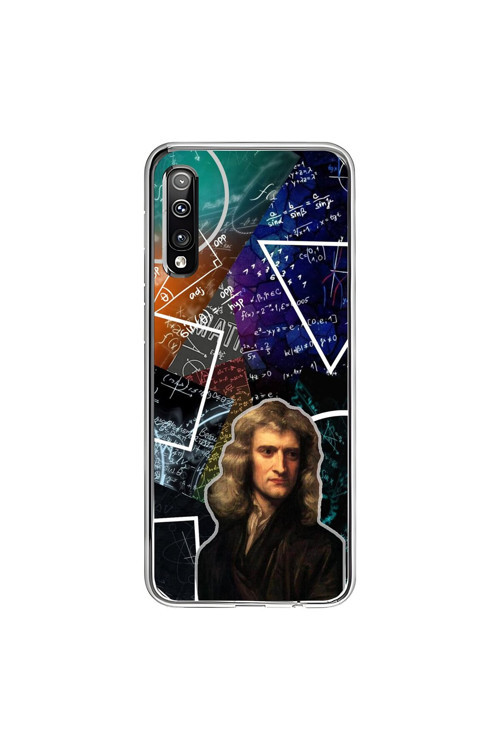 Samsung Galaxy A50 Uyumlu Şeffaf Kılıf Isaac Newton Tasarımlı