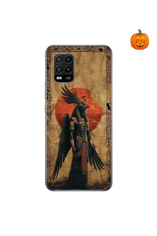 Xiaomi Mi 10 Lite Uyumlu Şeffaf Kılıf Antik Mısır 7 Tasarımlı