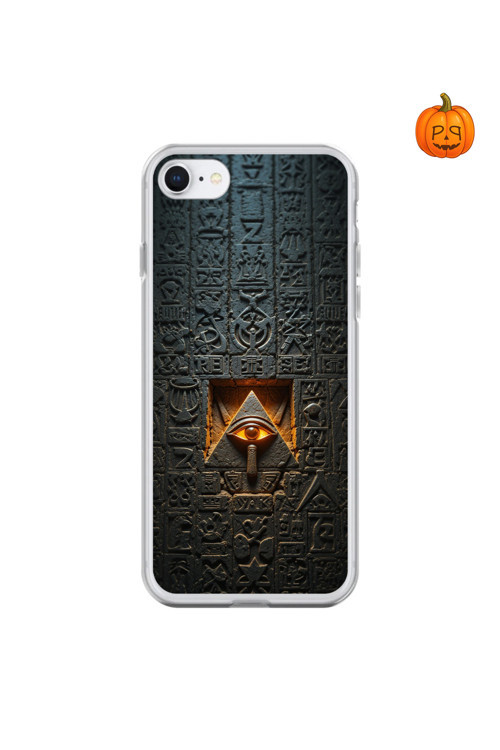 İphone 6 Uyumlu Şeffaf Kılıf Antik Mısır 4 Tasarımlı
