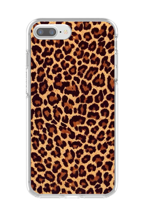 İphone 7 Plus Uyumlu Şeffaf Kılıf Leopar Tasarımlı 1