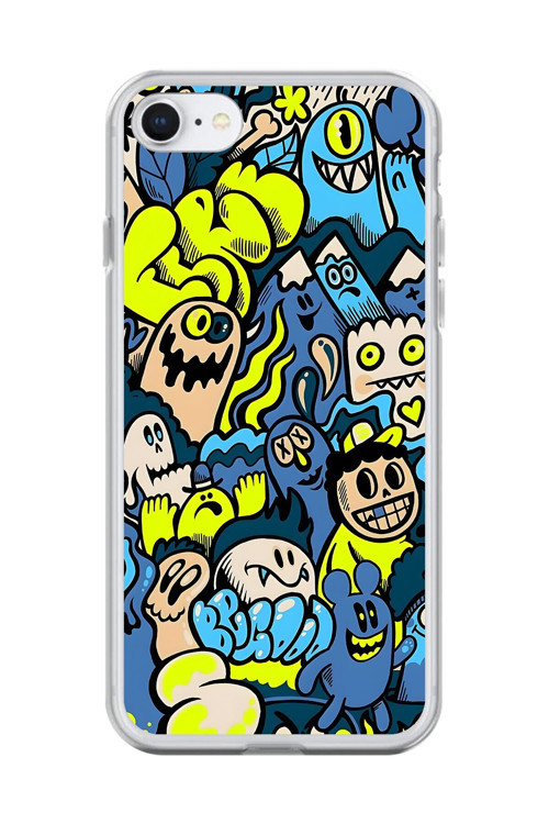 İphone 6S Plus Uyumlu Şeffaf Kılıf Graffiti 11 Tasarımlı