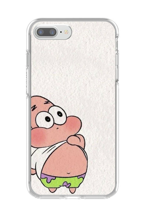İphone 8 Plus Uyumlu Şeffaf Kılıf Patrick Mini Tasarımlı