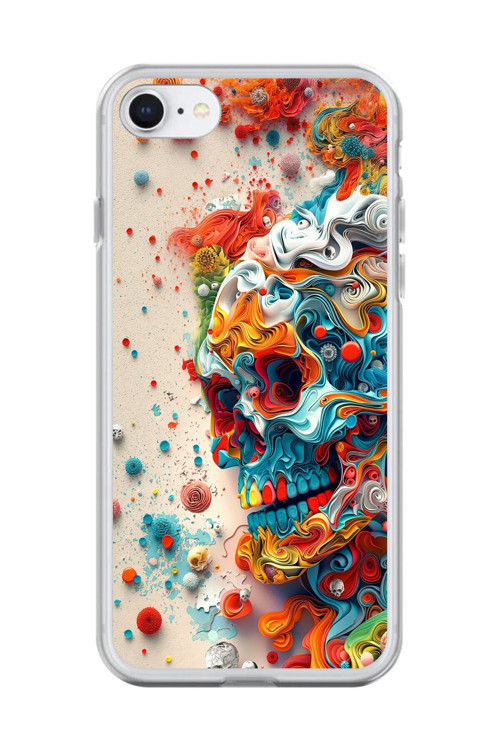 İphone 6S Plus Uyumlu Şeffaf Kılıf Graffiti 5 Tasarımlı