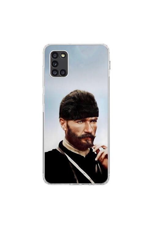 Samsung Galaxy A31 Uyumlu Şeffaf Kılıf Atatürk 2 Tasarımlı