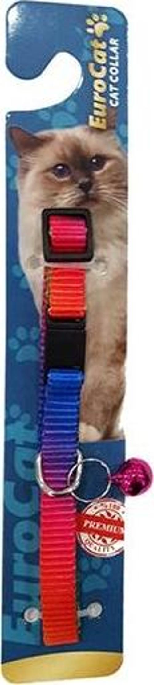 Gökkuşağı Renkli Çıngıraklı Kedi Boyun Tasması
