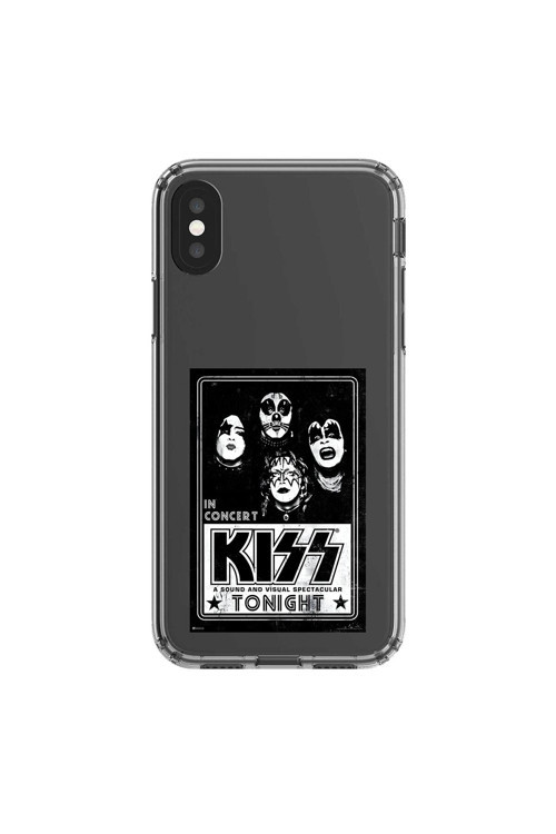 İphone Xs Max Uyumlu Şeffaf Kılıf Kiss Tasarımlı