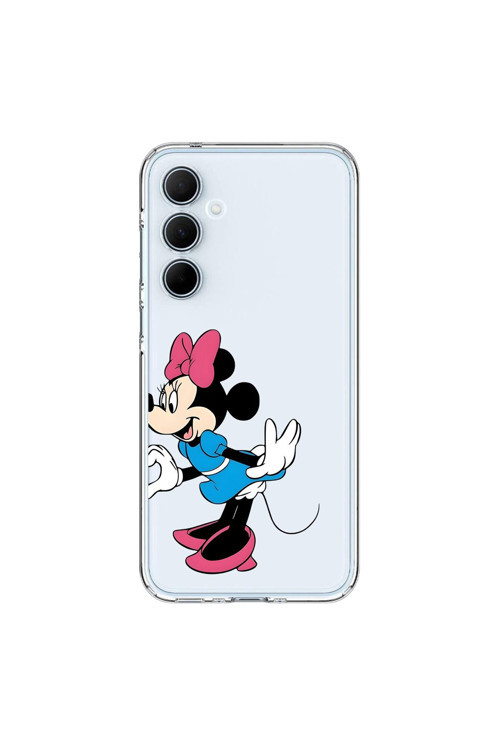 Samsung Galaxy A35 Uyumlu Şeffaf Kılıf Couple Minnie 2 Tasarımlı