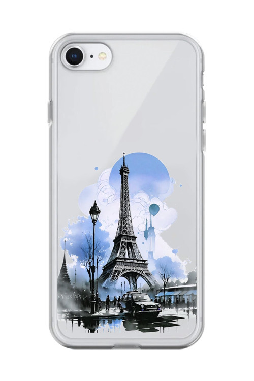 İphone 6 Plus Uyumlu Şeffaf Kılıf Paris 2 Tasarımlı