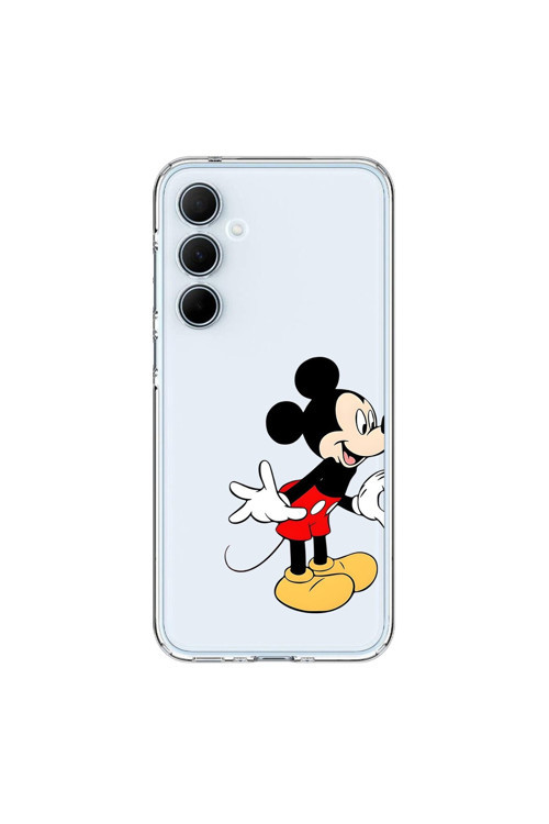 Samsung Galaxy A35 Uyumlu Şeffaf Kılıf Couple Mickey 1 Tasarımlı