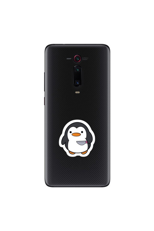 Xiaomi Mi 9T Pro Uyumlu Şeffaf Kılıf Couple Penguen 2 Tasarımlı
