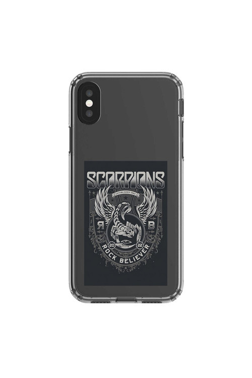 İphone Xs Max Uyumlu Şeffaf Kılıf Scorpions Tasarımlı