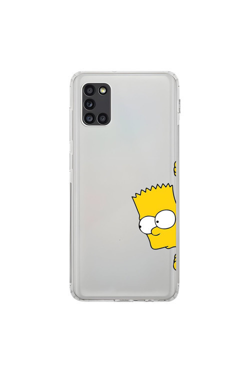 Samsung Galaxy A31 Uyumlu Şeffaf Kılıf Cartoon 16 Tasarımlı