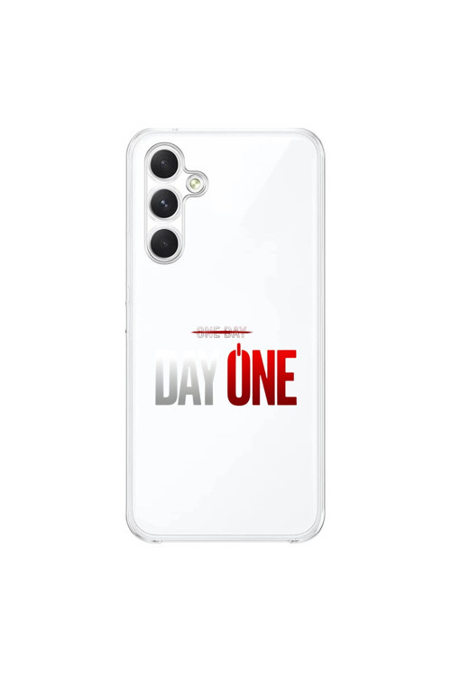 Samsung Galaxy A34 Uyumlu Şeffaf Kılıf One Day/Day One Tasarımlı