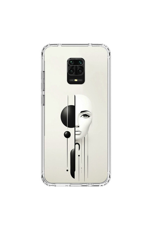 Xiaomi Redmi Note 9 Pro Uyumlu Şeffaf Kılıf Estetik Yüz 2 Tasarımlı