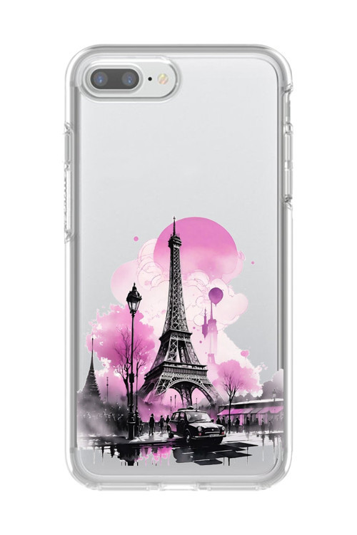 İphone 7 Plus Uyumlu Şeffaf Kılıf Paris 1 Tasarımlı