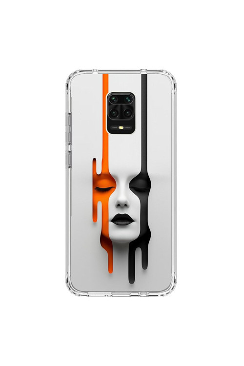 Xiaomi Redmi Note 9 Pro Uyumlu Şeffaf Kılıf Estetik Yüz 1 Tasarımlı