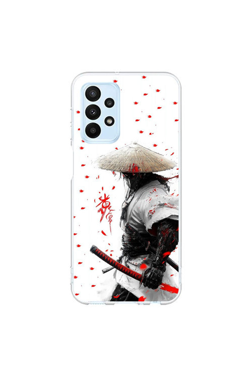 Samsung Galaxy A23 Uyumlu Şeffaf Kılıf Samurai 1 Tasarımlı