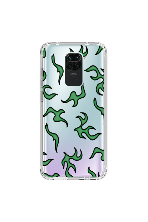 Xiaomi Redmi Note 9 Uyumlu Şeffaf Kılıf Wallpaper 5 Tasarımlı