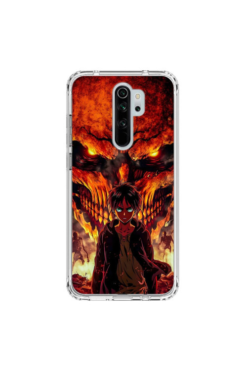 Xiaomi Redmi Note 8 Pro Uyumlu Şeffaf Kılıf Attack On Titan 2 Tasarımlı