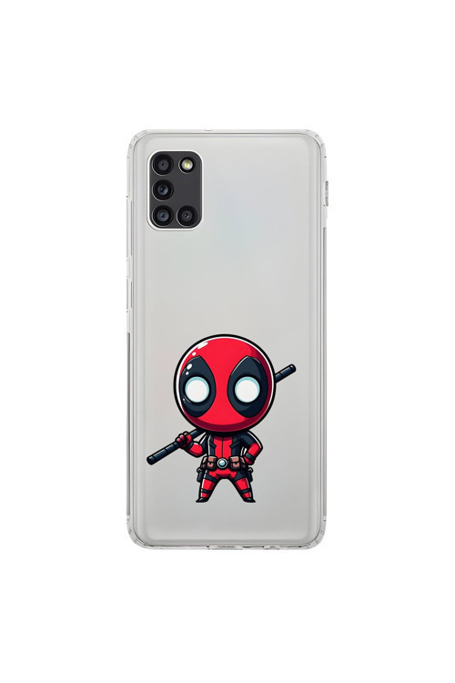 Samsung Galaxy A31 Uyumlu Şeffaf Kılıf Chibi 8 Tasarımlı