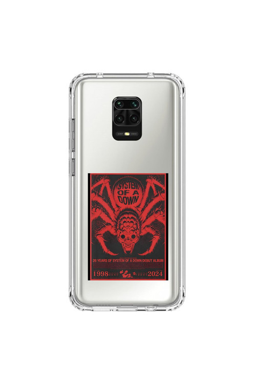 Xiaomi Redmi Note 9 Pro Uyumlu Şeffaf Kılıf System Of A Down Tasarımlı