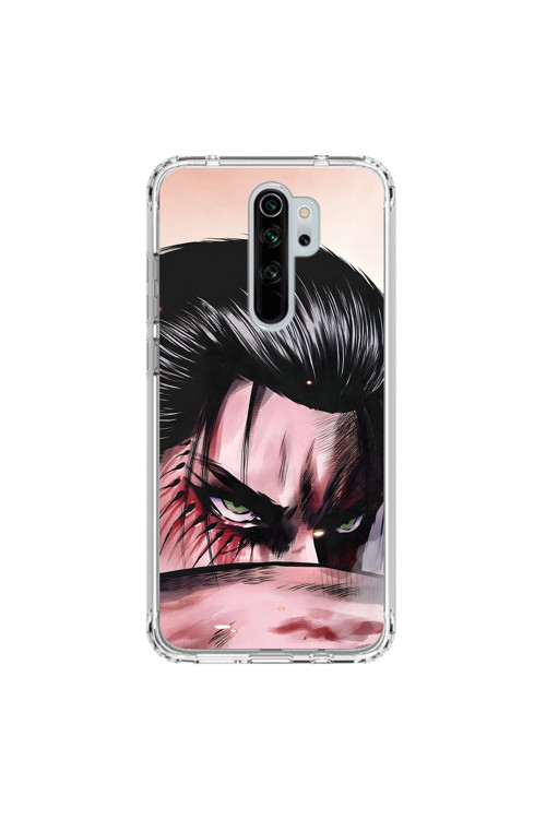 Xiaomi Redmi Note 8 Pro Uyumlu Şeffaf Kılıf Attack On Titan 3 Tasarımlı