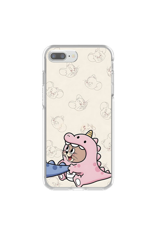 İphone 7 Plus Uyumlu Şeffaf Kılıf Couple Jerry 2 Tasarımlı