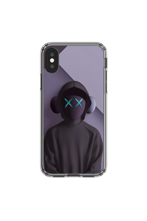 İphone Xs Max Uyumlu Şeffaf Kılıf No Face 2 Tasarımlı
