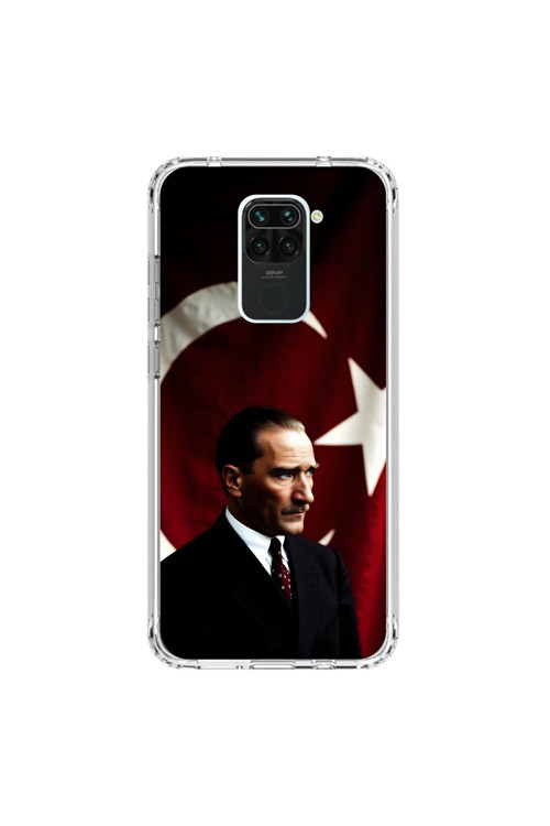Xiaomi Redmi Note 9 Uyumlu Şeffaf Kılıf Atatürk 4 Tasarımlı