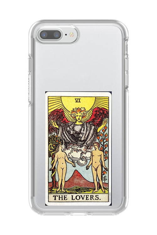 İphone 8 Plus Uyumlu Şeffaf Kılıf The Lovers Tasarımlı