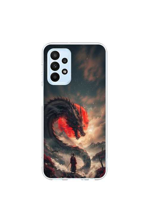 Samsung Galaxy A23 Uyumlu Şeffaf Kılıf Samurai 3 Tasarımlı