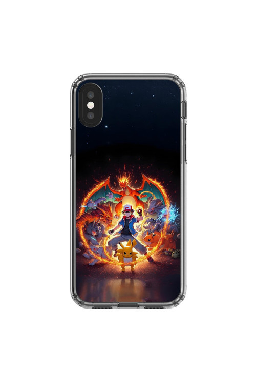 İphone Xs Max Uyumlu Şeffaf Kılıf Pokemon 3 Tasarımlı