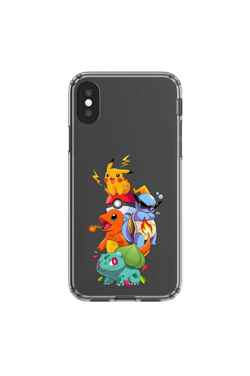 İphone Xs Max Uyumlu Şeffaf Kılıf Pokemon 1 Tasarımlı