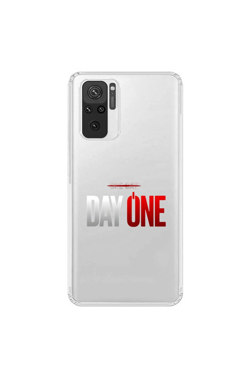 Xiaomi Redmi Note 10 Uyumlu Şeffaf Kılıf One Day/Day One Tasarımlı