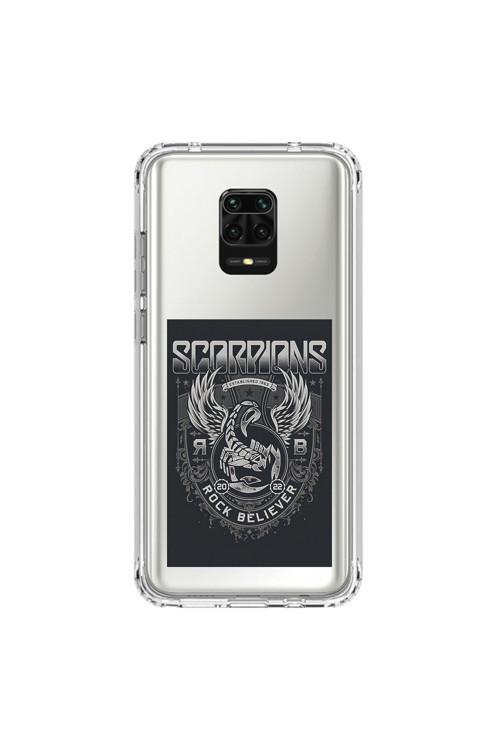 Xiaomi Redmi Note 9 Pro Uyumlu Şeffaf Kılıf Scorpions Tasarımlı