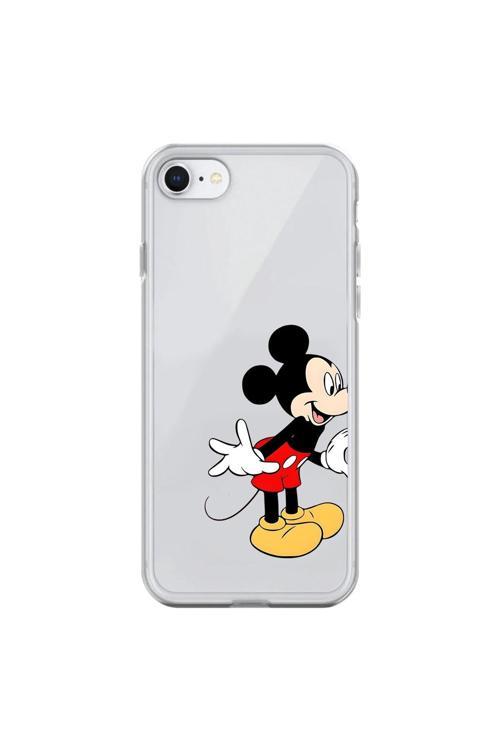 İphone 6 Plus Uyumlu Şeffaf Kılıf Couple Mickey 1 Tasarımlı
