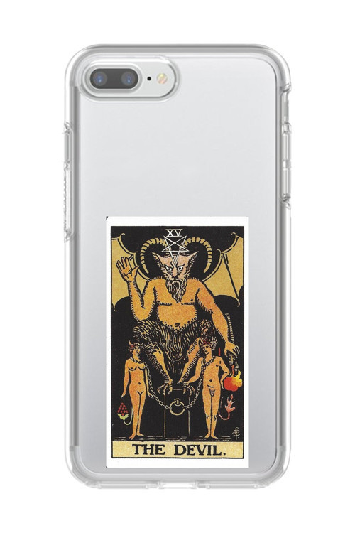 İphone 8 Plus Uyumlu Şeffaf Kılıf The Devil Tasarımlı