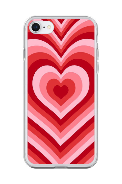 İphone 6S Uyumlu Şeffaf Kılıf Kalp 3 Tasarımlı