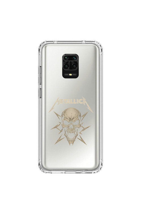 Xiaomi Redmi Note 9 Pro Uyumlu Şeffaf Kılıf Metallica Tasarımlı
